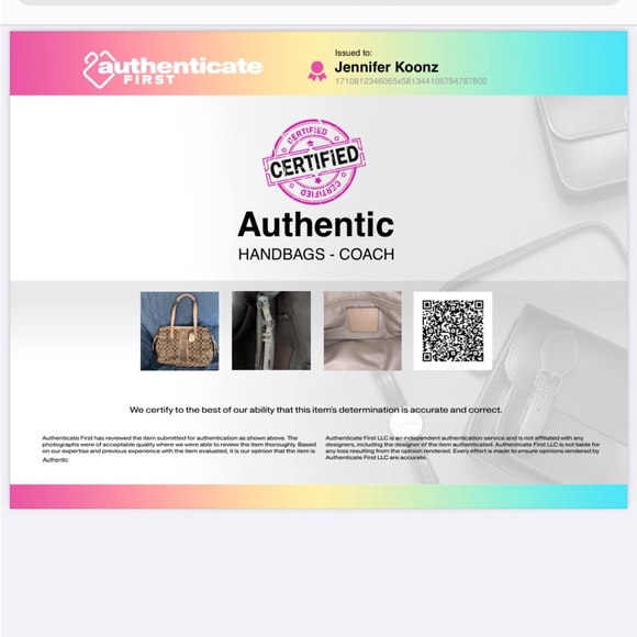 AUTHENTIC COACH SIGNATURE STRIPE PYTHON STRIPE CARRYALL. - Picture 13 of 14